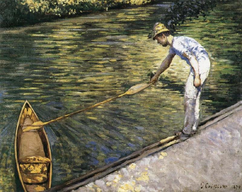 Tug the racing boat, Gustave Caillebotte
